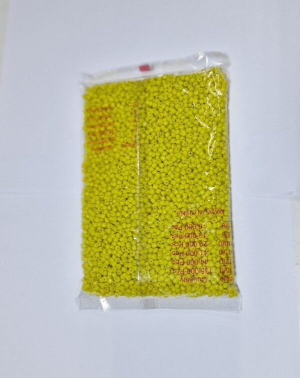 Margele nisip 4mm, aprox. 440g, galben perlat
