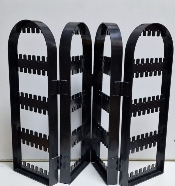Suport evantai din plastic pentru expunere cercei, 27.5x43cm